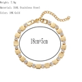 18K gold plated 316L stainless steel bracelet featuring square plates and inlaid crystals - Square / White Zircon