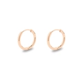 Sleek rose gold titanium steel hoop earrings in a minimalist round curved design - 1.6*10mm / Rose Gold