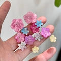 2506007 Colorful Flower Tassel Earrings (s925 Silver Needle)