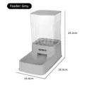 Distributeur automatique gris avec réservoir transparent de grande capacité pour animaux - Distributeur de nourriture 3,5L / Gris