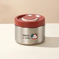 Red 680ml vacuum sealed 304 stainless steel lunch box with panda cartoon design - 680ML / Large Cute Baby Red