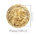 Set of ten 7-inch round paper plates featuring a realistic straw print for picnic decor - 7-Inch Plates 10PCS (Haystack)