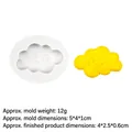 DIY cloud silicone mold with smiley face for fondant and clay modeling crafts - US 3 / Gray