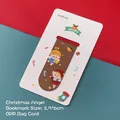 Süßes braunes Weihnachtsengel Magnetlesezeichen mit festlichen Illustrationen in OPP-Hülle - Weihnachtsengel