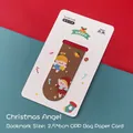 Cute brown Christmas Angel magnetic bookmark with festive illustrations in OPP packaging - Christmas Angel