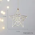 Golden five-pointed star iron Christmas ornament with cutout design, 11.5cm size - Gold Star (LF2022)