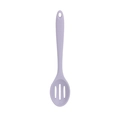 Light purple silicone slotted spoon with hanging hole and ergonomic handle - Slotted Spoon / Purple