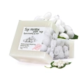 Silk protein and goat milk essential oil handmade soap 100g with cocoons and green leaves - Silk Protein (English Label)