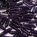 Pendenti in cristallo esagonale viola scuro con punte doppie su sfondo bianco - Viola Scuro Trasparente