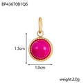 Pink birthstone pendant in gold twisted setting measuring 1.3cm by 1.0cm - Rose Red Gold