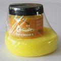 Natural wood beeswax polish kit with round yellow sponge applicator in shrink wrap - ‡ღღ‡ Orange Beeswax With Sponge Sealing