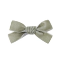 Morandi green velvet bow hair clip with soft matte finish and elegant classic knot - Bean Green (35)