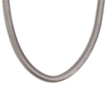 Bracciale a catena piatta a serpente argento 6mm in acciaio inossidabile per donna - Collana a Catena a Serpente da 6mm / Color Acciaio