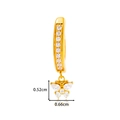 Titan Schmetterling Bauchnabelpiercing mit Zirkonia Anhänger und Maßangaben - Gold
