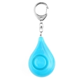 Alarme personnelle goutte bleue avec porte-clés métallique pour la sécurité - Bleu Transparent