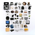 Vintage lifestyle sticker set featuring retro electronics and cafe food themes - Fictionalism (45 pcs)