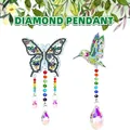 DIY diamond painting dragonfly and hummingbird pendants with colorful crystal beads - DZ-44 Butterfly & Hummingbird Group