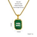 Spécifications du collier Verseau avec incrustation de malachite et placage en or 18 carats - Verseau