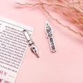 Silberne Vintage-Schreibfeder-Anhänger für DIY-Halsketten und Armbänder zum Lehrertag - 1 Stück Retro Silber Schreibfeder
