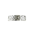 Barrette rectangulaire en alliage argenté avec une texture martelée artisanale unique - Argent Rectangulaire Texturé