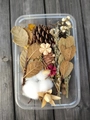 DIY Christmas dried flower kit with pine cones, cotton and leaves in a plastic gift box - Dried Fruit Box No. 3