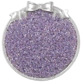 Iris purple 2.5mm glass seed beads with rainbow finish in a silver decorative tray - Impatiens Purple (10g/Pack Approx 700pcs)