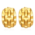 18k gold plated stainless steel watchband style hoop earrings for fashion women - Watch Band Style Earrings Gold (MS-399)
