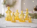 Golden glass angel ornament with 13cm height for Christmas tabletop decoration - Gold Christmas Angel