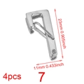 Polished silver stainless steel number 7 lobster clasp, set of 4 pieces, 23mm size - Steel Color 7