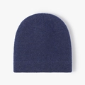 Berretto invernale blu scuro spesso con fodera in pile termico e trama in maglia a coste - Blu navy