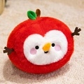 Simpatico peluche uccello mela rossa con viso a cuore bianco e morbido velluto - 18cm(0.15kg) / Mela