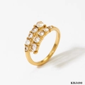 Or + Zircon Blanc Kbj490