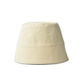 Detalle de un sombrero de pescador de algodón beige mostrando el tejido y las costuras - Estilo Sin Pespuntes / Beige