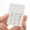 Silver angel number 555 necklace with double-layer hollow design on a white card - Cutout 555 / Steel