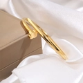 【137】gold Four-leaf Clover Nail Bangle