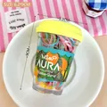 Bunte Haargummis in kreativer Mini-Früchteteetassen-Verpackung für Mädchen - 6,2x9cm Fruchtteetasse / Gelb In Dosen