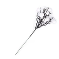 Artificial Christmas berry branch with white and silver beads for holiday decoration - 29CM / White