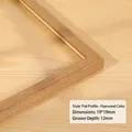 Flat wood grain picture frame in pear wood color with a 19x19mm profile minimalist design - Flat Style / 25*30cm / Pear Wood