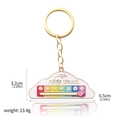 Detailed view of the sliding mood tracker keychain showing dimensions and weights - White Cloud Mood Tracker Keychain