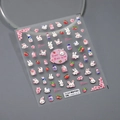 Japanse stijl Konijn Bruiswater reliëf 3D nagelstickers TS-3207 voor manicurekunst - TS-3207 Sakura Konijn Bubbelswater - 5D Reliëf