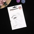 Nahaufnahme funkelnder Acryl-Strass-Gesichtsticker für Party-Makeup-Dekoration - Irisierender Volljuwelenstil (Weiß 2)