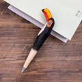 Handcrafted toucan bird wooden carved pen with artistic hand-painted textures - Toucan