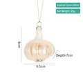 Garlic shaped glass Christmas ornament with pink glitter detail and hanging string - Garlic Ornament
