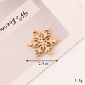 C286 21mm Gold Rhinestone Snowflake