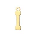 Golden stainless steel dumbbell letter I pendant for DIY jewelry making accessories - Gold Square Dumbbell