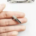 Matte silver 2cm mini metal alligator hair clip with serrated teeth for hair styling - 2.5cm Silver Pointed Clip