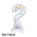 Standing 110cm Girl or Boy question mark foil balloon for baby gender reveal parties - Standing Baby Question Mark