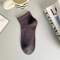 Dark grey breathable cotton mesh crew socks for men in minimalist lifestyle setting - One Size / Dark Gray
