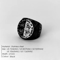 Anello vintage croce esorcista in acciaio inossidabile nero per uomo taglie US 7-11 - Circonferenza 54MM-US7 / Nero - 10 pezzi/confezione