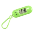 Portable green triangular digital key ring watch for students with LCD display - Round Hanging Watch / Green